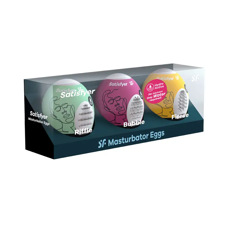 Satisfyer 愉悅蛋3入禮盒<br>Riffle+Bubble+Fierce<br>淺綠+粉紫+黃